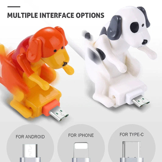 Cute Humping Dog Fast Charging Cable - 1 Meter USB Charger for Smartphones