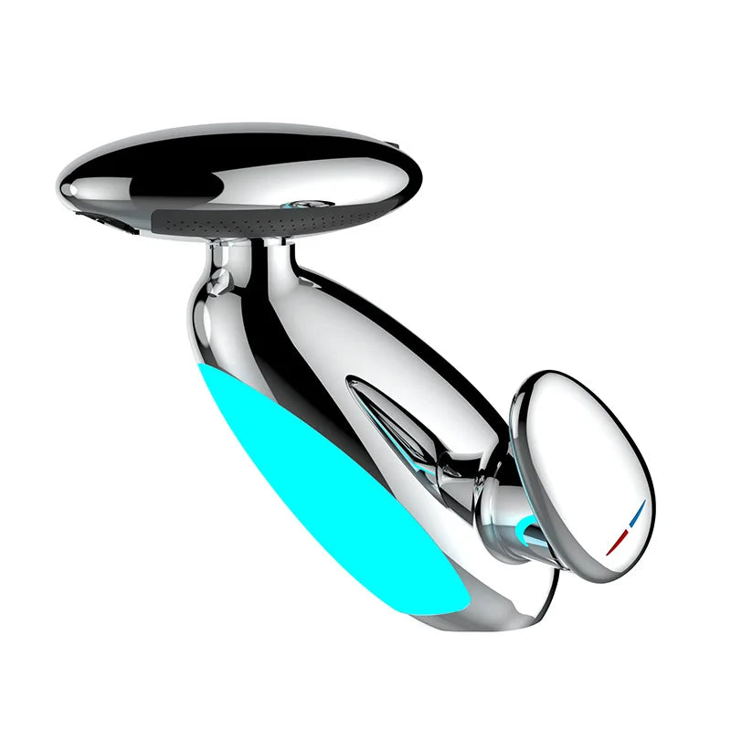 LED Waterfall Basin Faucet – 4-Mode Water Outlet, Temperature Control, Self-Powered by Water Flow