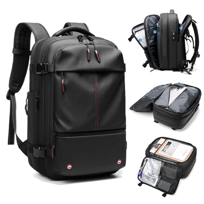 Expandable 17-Inch Vacuum Compression Laptop Backpack – Large Capacity Travel & Business Bag