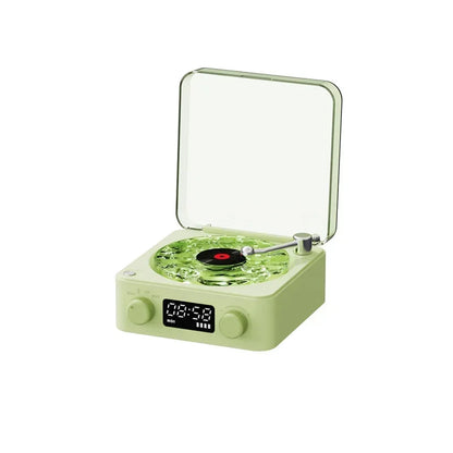 Waves Vinyl Player Bluetooth Speaker with Retro Turntable Design