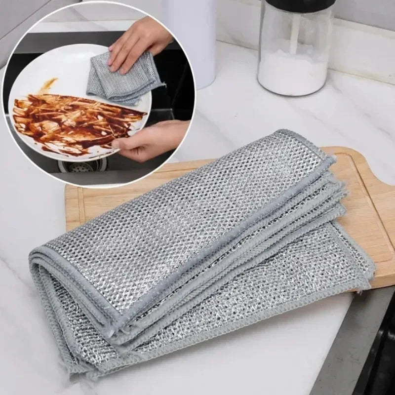 20PCS Heavy-Duty Steel Wire Cleaning Cloth – Non-Scratch & Ultra-Durable Kitchen Scrubber